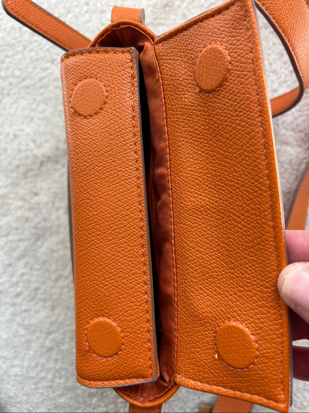 a new day Orange Pebbled Faux Leather Crossbody Bag - Picture 3 of 8